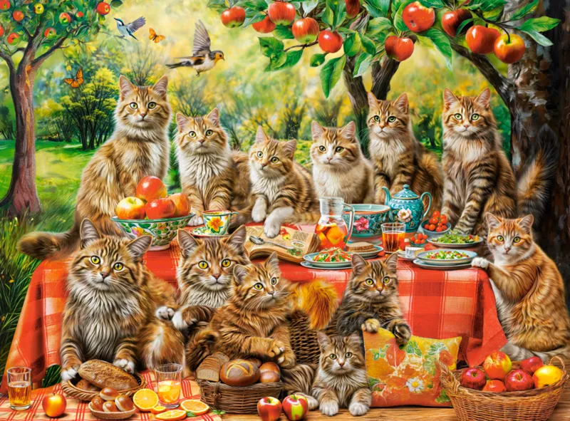 Familientreffen der Katzen