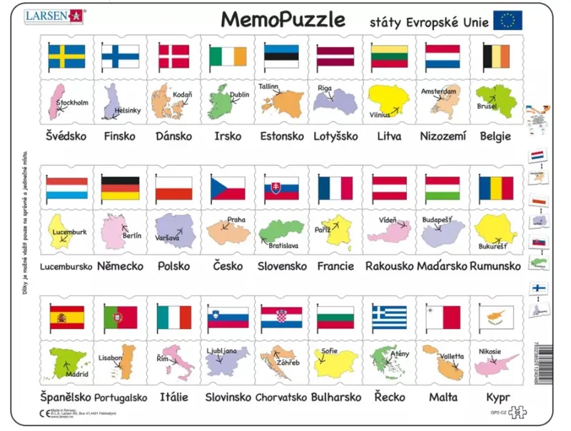 Rahmenpuzzle - MemoPuzzle (auf Tschechisch)