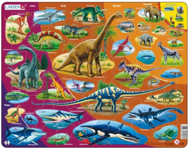 Rahmenpuzzle - Dinosaurier (Holländisch)