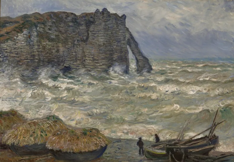 Claude Monet - Mer agitée à Étretat, 1883