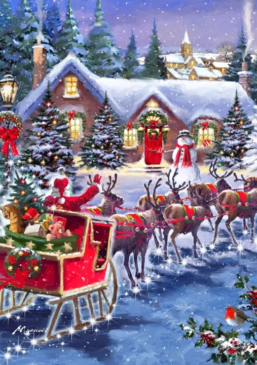 Santa And Sleigh