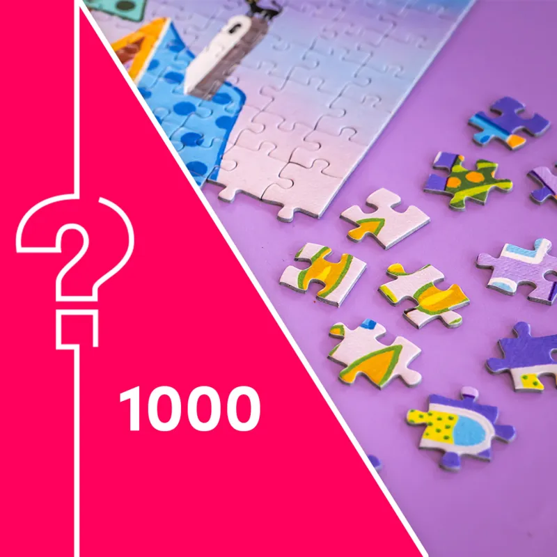 Mystery Puzzle ohne Box & ohne Bild - Beutel mit 1000 Teilen