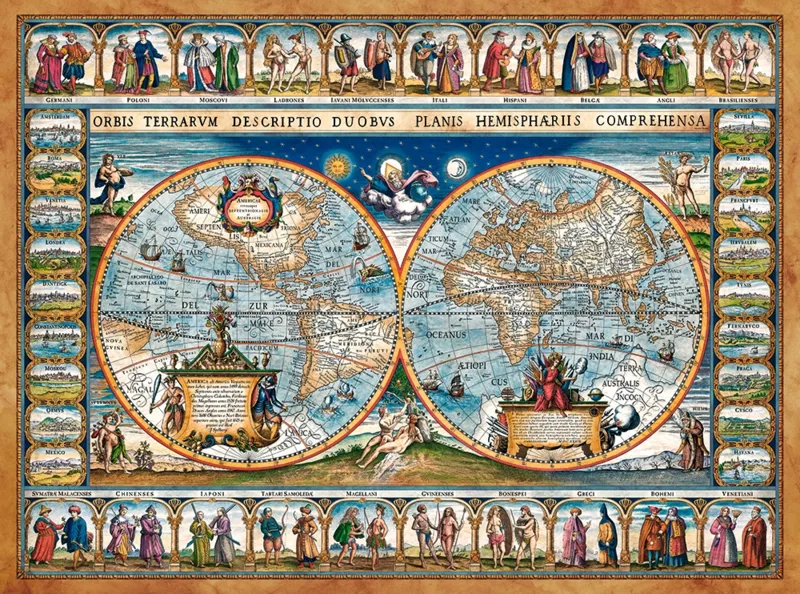 Die Weltkarte, 1639