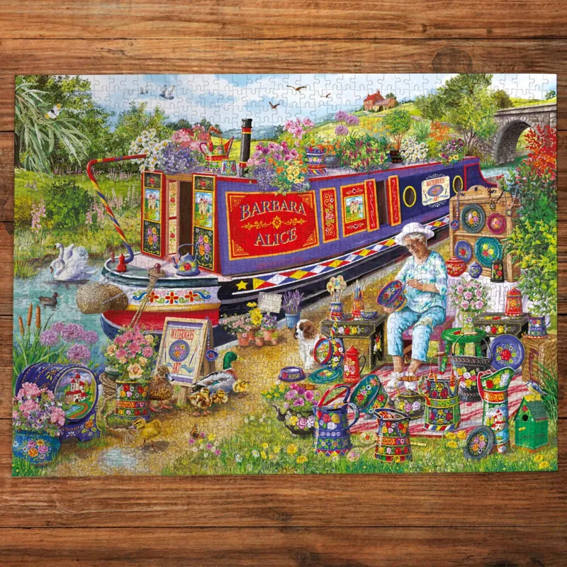 Canal Boat Blooms (1000)
