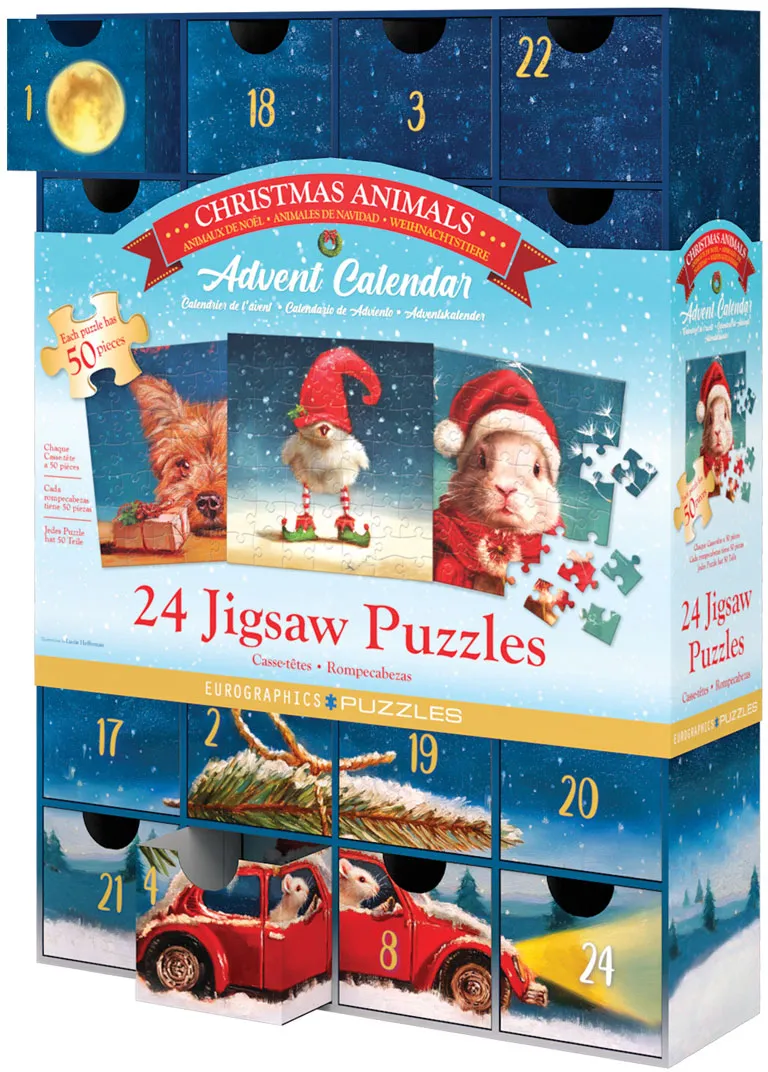 Adventskalender - Christmas Animals - 24 Puzzles