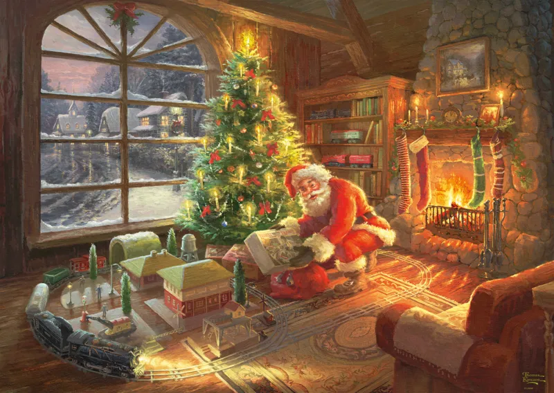 Thomas Kinkade - Der Weihnachtsmann ist da!