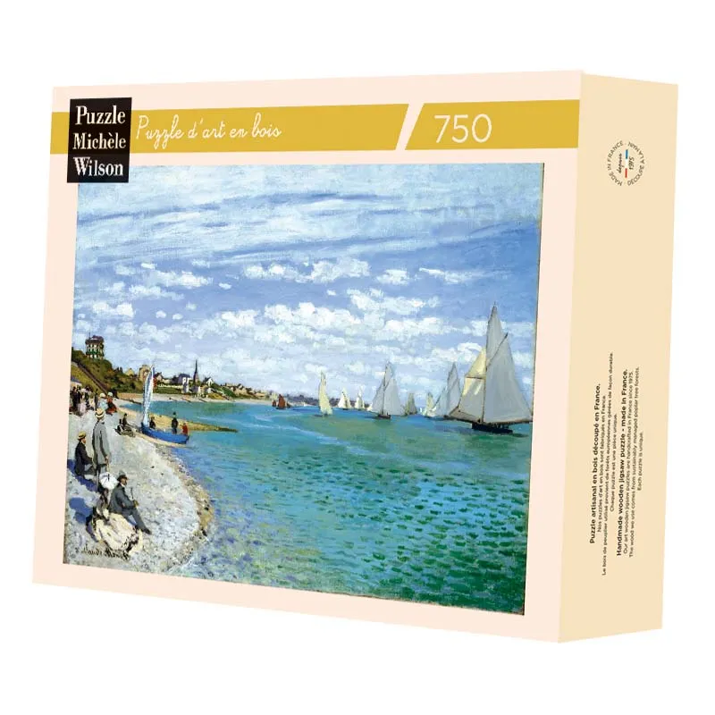 Handgeschnittenes Holzpuzzle - Regatta In Sainte-Adresse