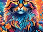 Mehrfarbige Katze