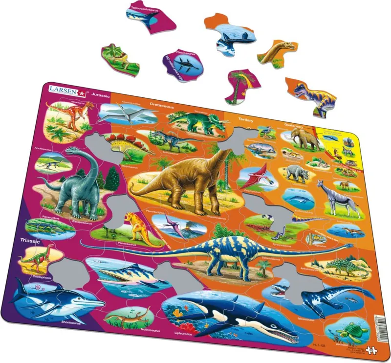 Rahmenpuzzle - Dinosaurier (Norwegisch)