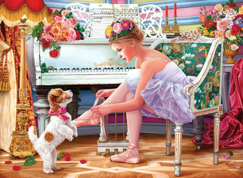 Ballerina And Her Puppy