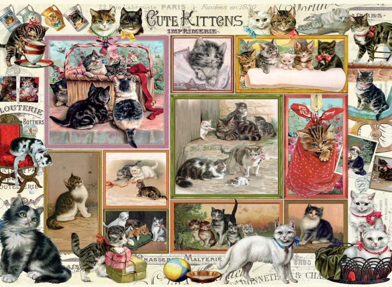 2 Puzzles - Cute Kittens & Comical Dogs