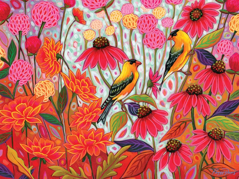 XXL Teile - Springtime Goldfinches