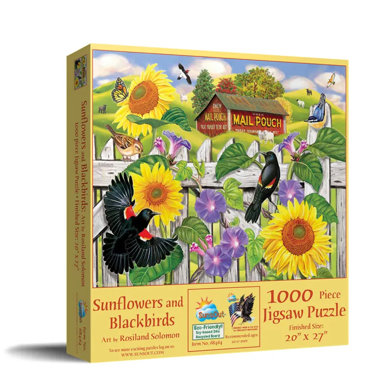 Rosalyn Solomon - Sunflowers and Blackbirds
