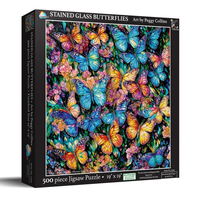 XXL Teile - Schmetterlinge aus Buntglas