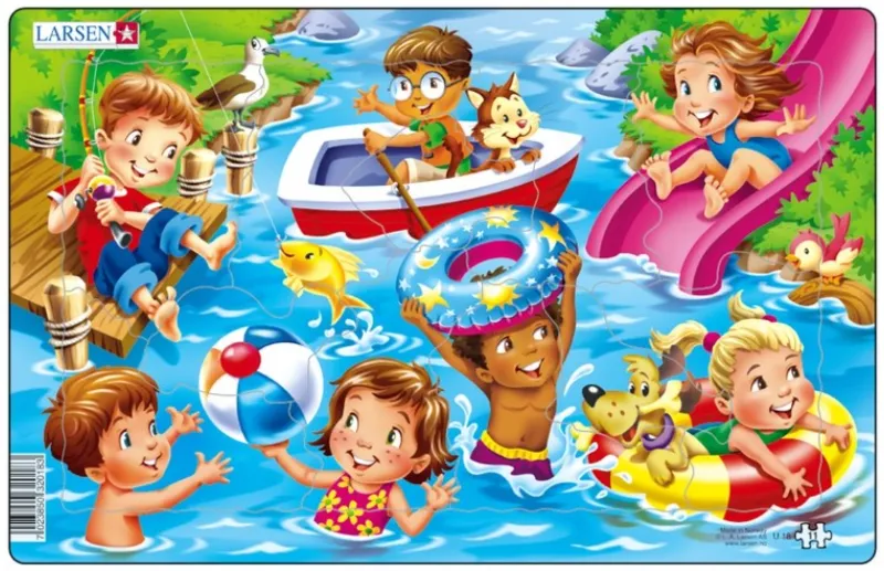 Rahmenpuzzle - Kinder am Meer