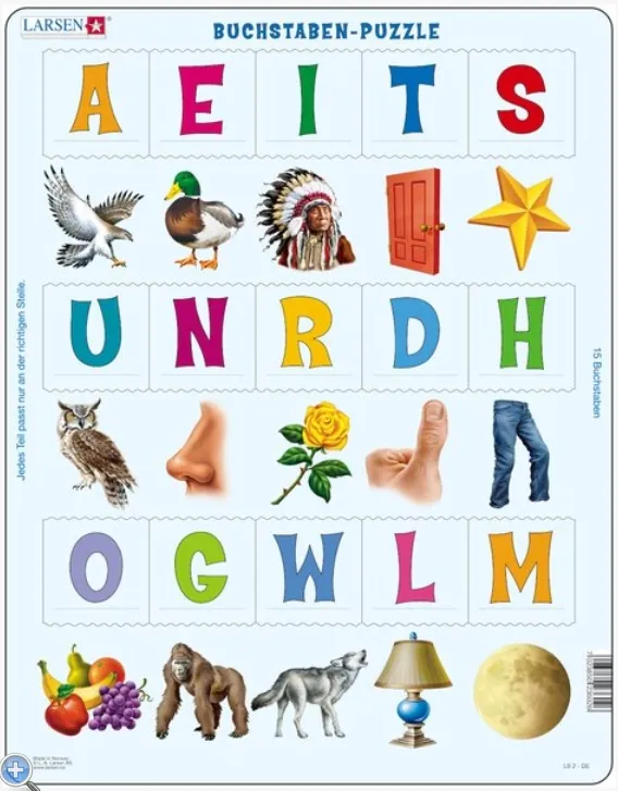 Rahmenpuzzle - Buchstaben-Puzzle