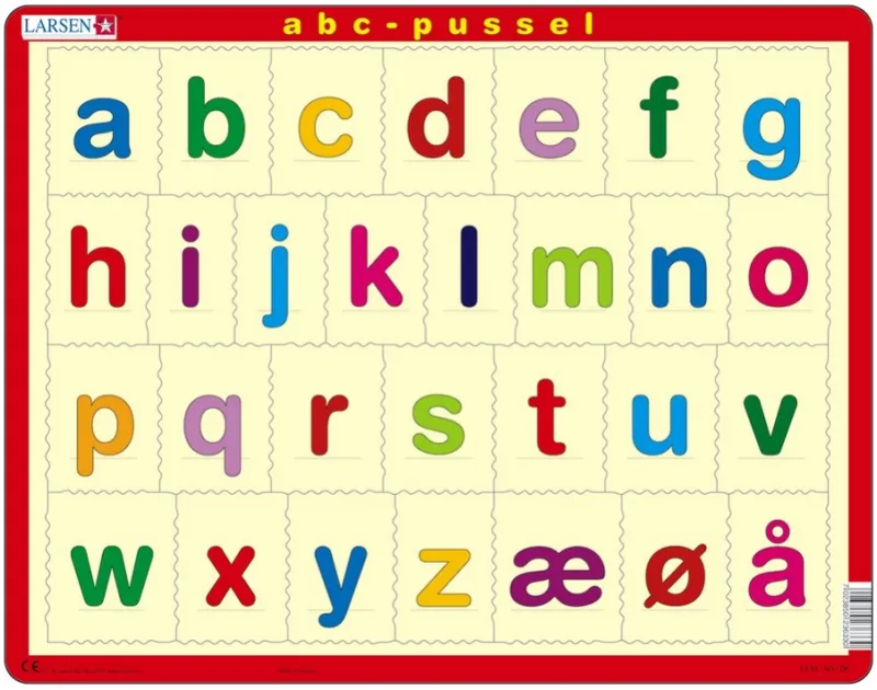 Rahmenpuzzle - Das Alphabet (auf Norwegisch)