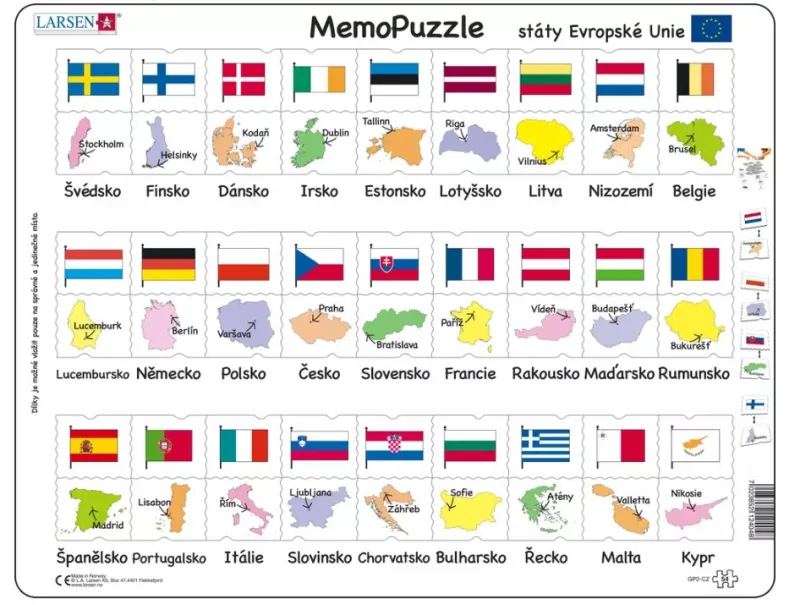 Rahmenpuzzle - MemoPuzzle (auf Tschechisch)