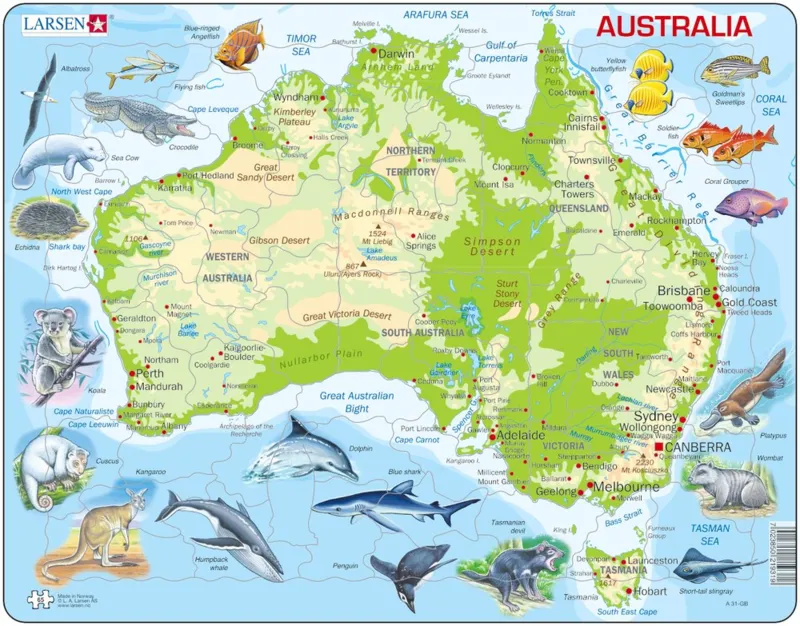 Rahmenpuzzle - Australien