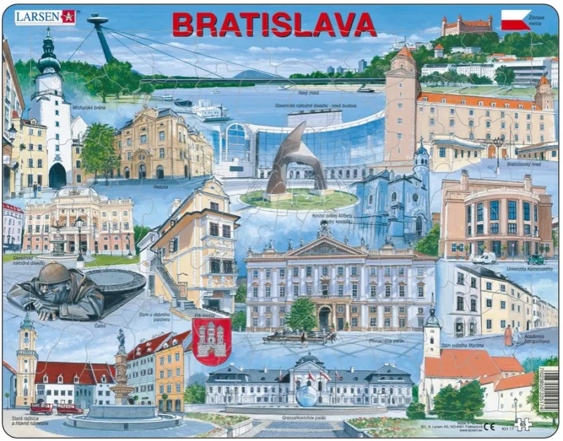 Rahmenpuzzle - Bratislava (auf Slowakisch)