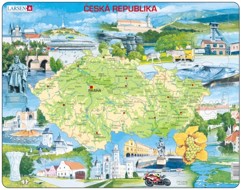 Rahmenpuzzle - Tschechische Republik (auf Tschechisch)