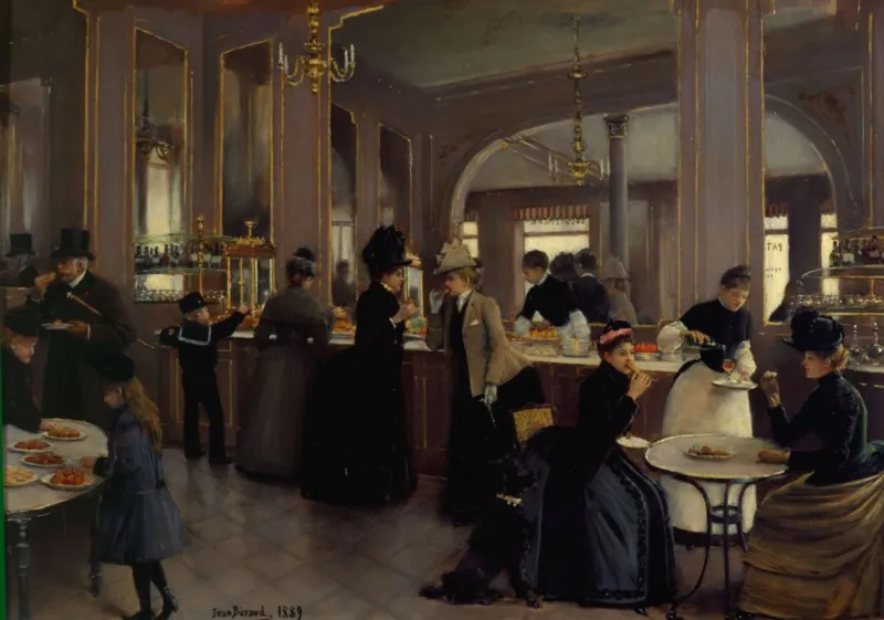 Jean Béraud: La Pâtisserie Gloppe sur les Champs-Élysées - Paris, 1889