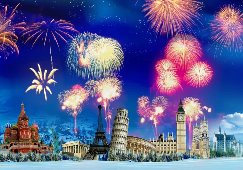 Silvester auf der ganzen Welt