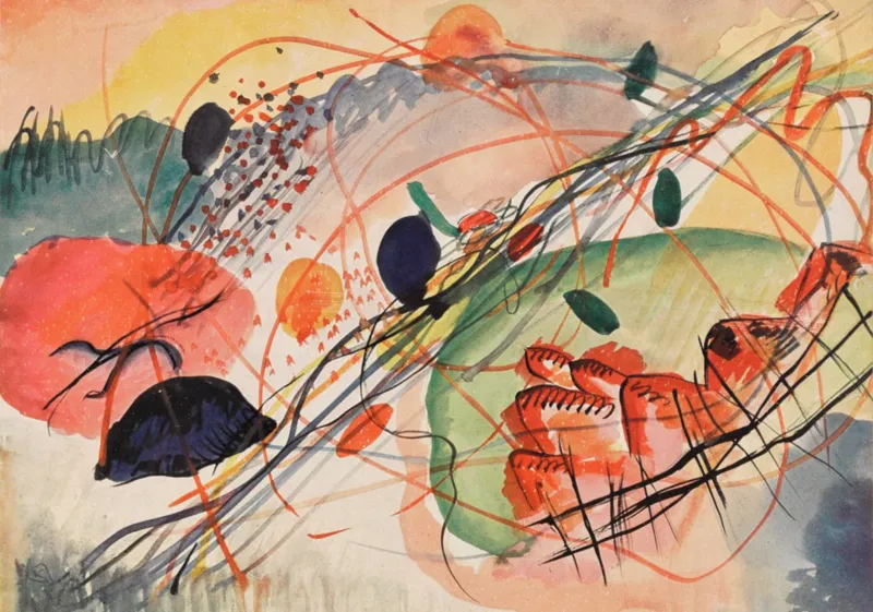 Wassily Kandinsky: Aquarell 6, Kunstdrucke auf japanpapier