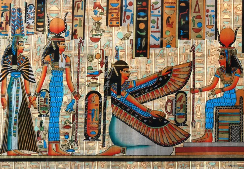 Papyrus et Hiéroglyphes