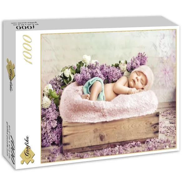 Konrad Bak: Baby sleeping in the Lilac