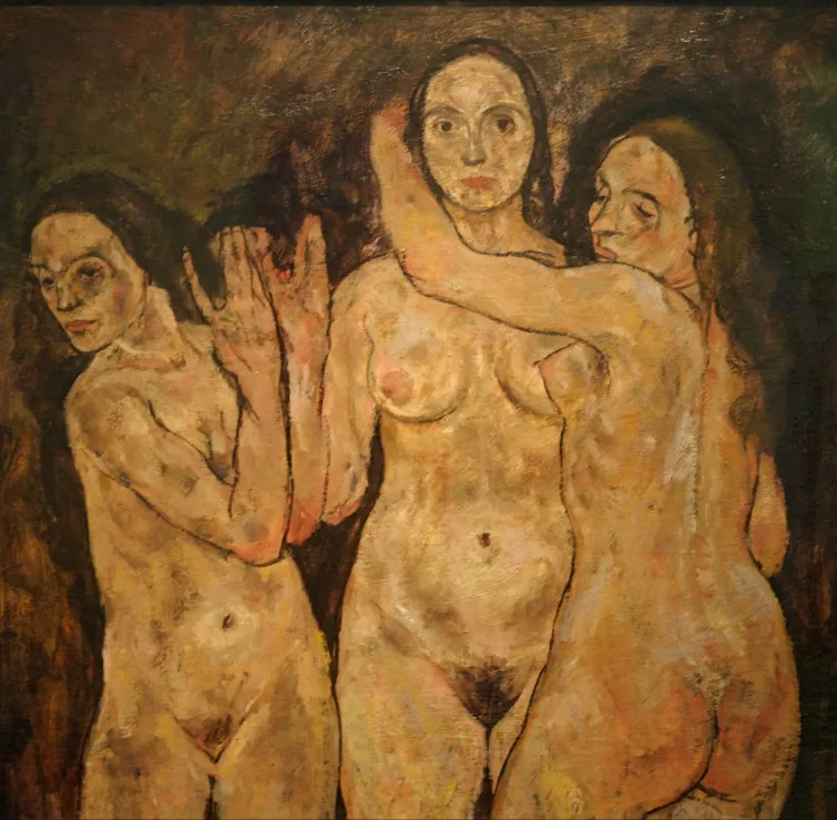 Egon Schiele: Drei Stehende Frauen, 1918