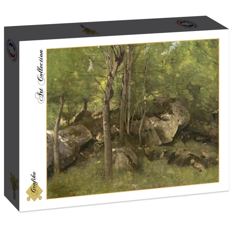 Jean-Baptiste-Camille Corot: Rocks in the Forest of Fontainebleau, 1860-1865