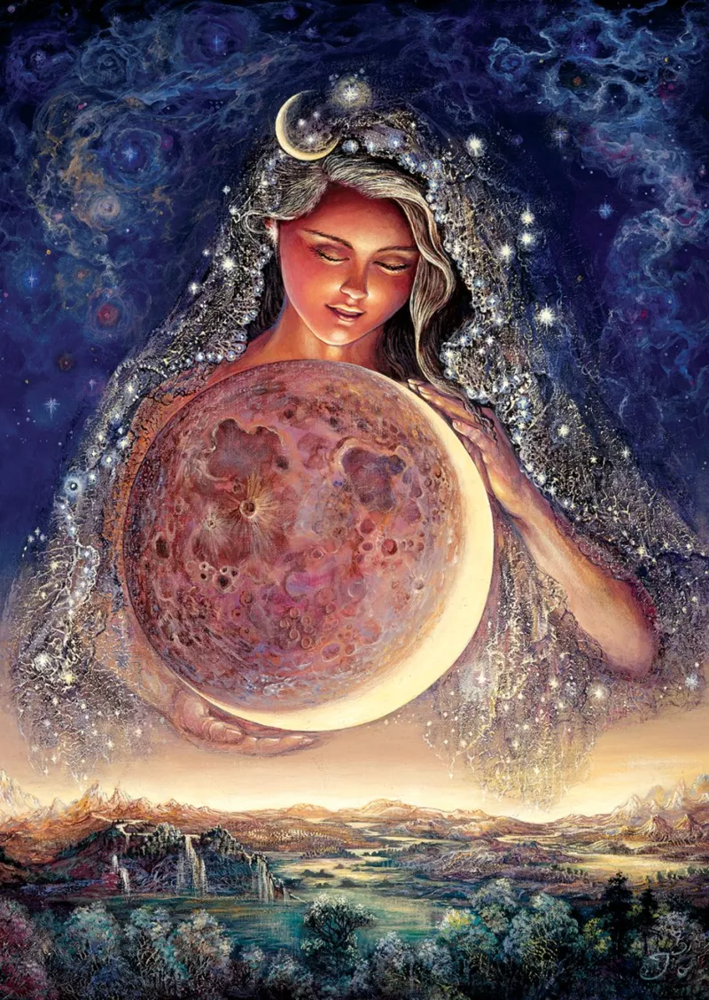 Néon Puzzle - Josephine Wall - Mondgöttin