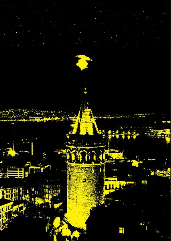 Neon Puzzle - Galata-Turm