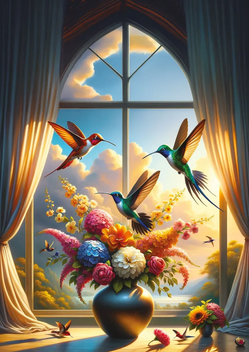 Symphonie aus Blüten und Flügeln