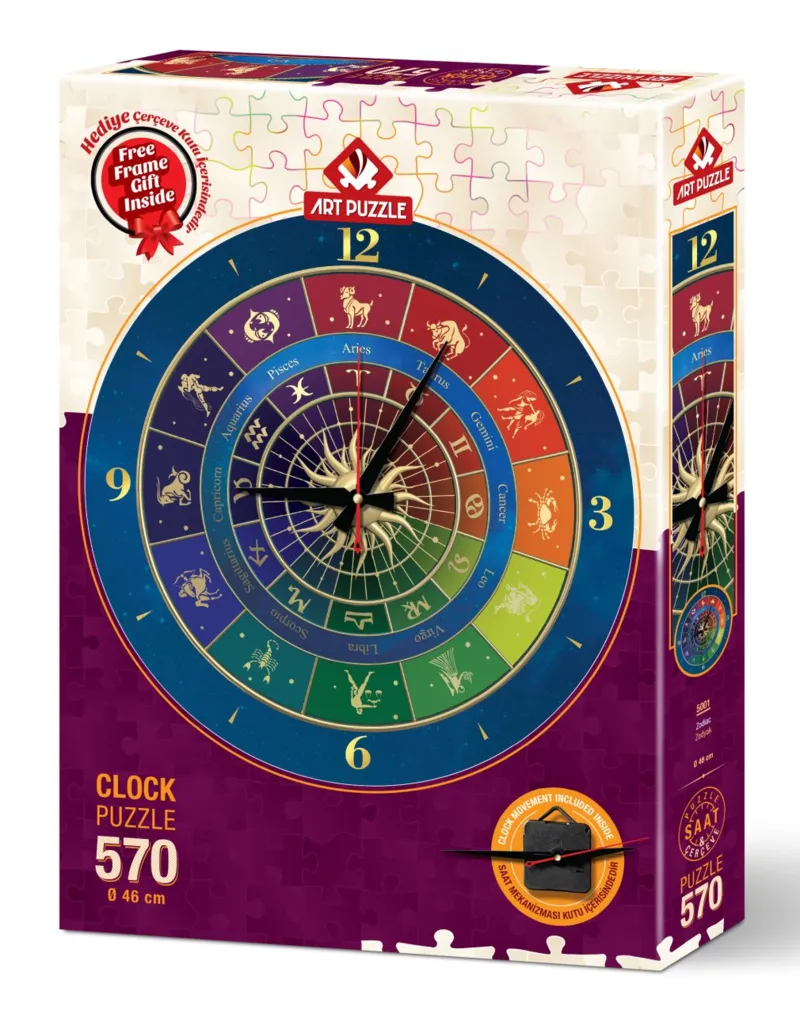 Puzzle-Uhr - Zodiac