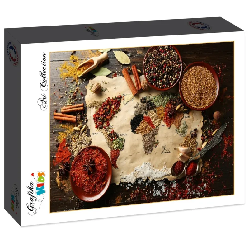 Weltkarte Mit Gewürzen