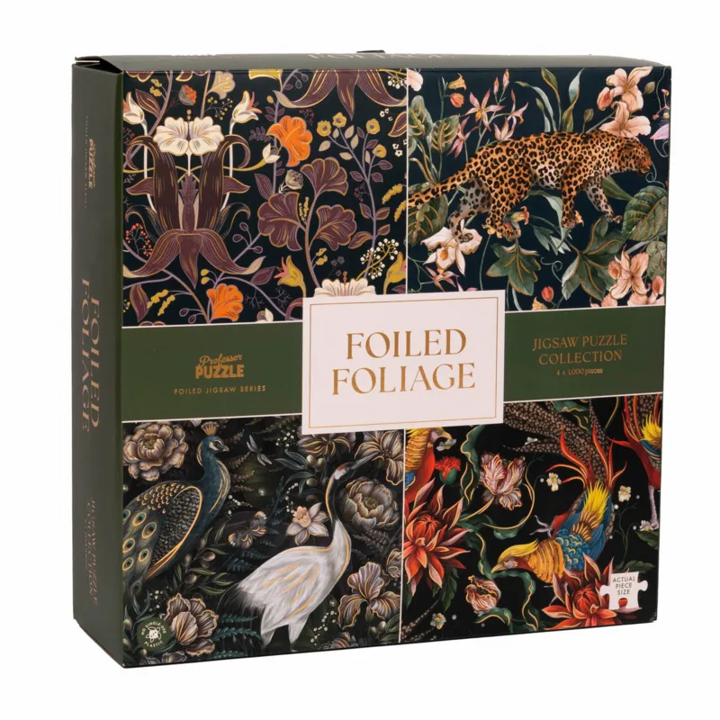 4 Puzzles - Foliertes Laub
