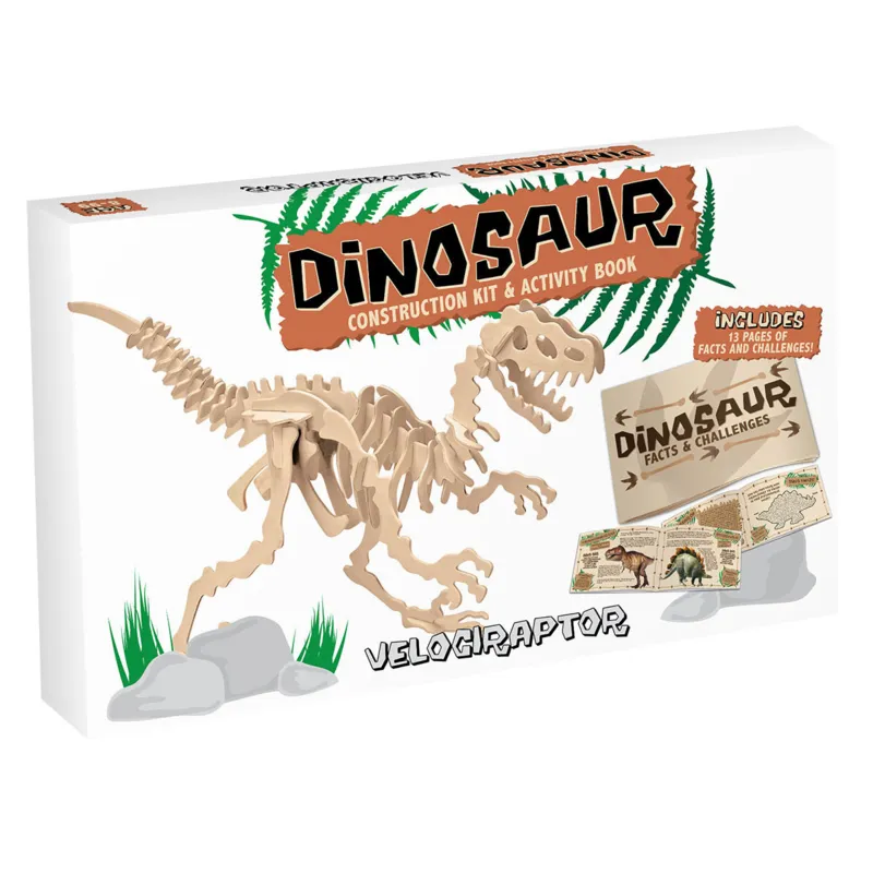 3D Puzzle aus Holz - Velociraptor