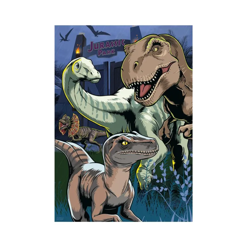 XXL Teile - Jurassic World - Neon Puzzle