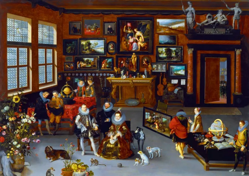 Hieronymus Francken Iicirca - The Archdukes Albert and Isabella Visiting a Collector's Cabinet, 1623