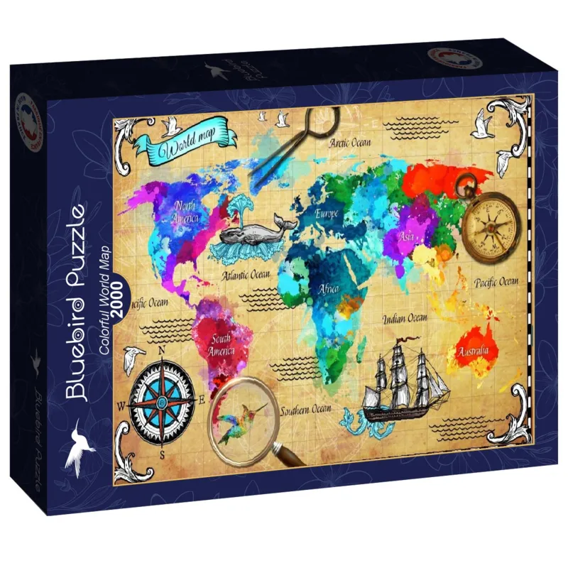 Colorful World Map