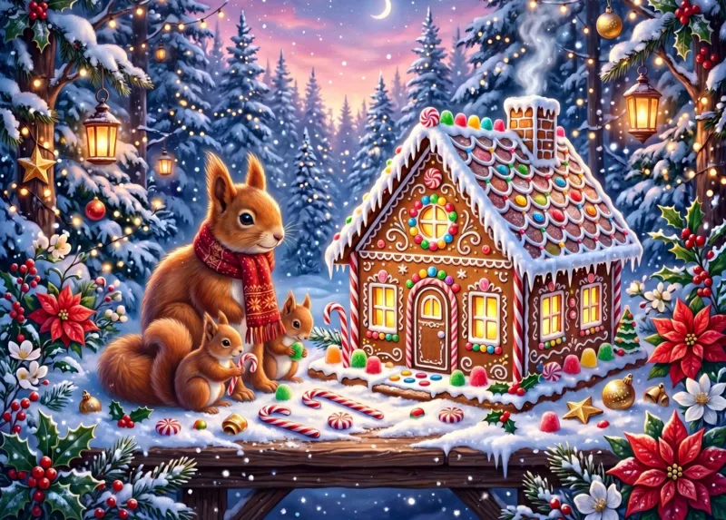 Weihnachtsleckereien für die Eichhörnchen