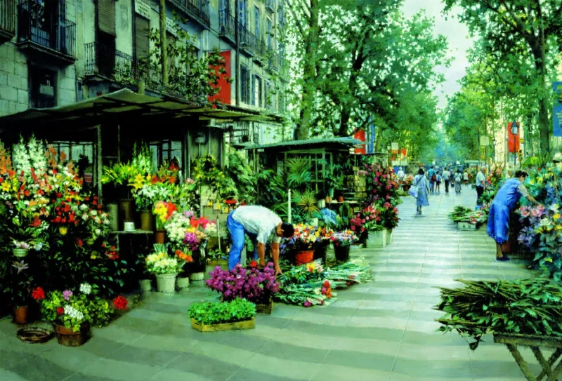 Las Ramblas, Barcelona, Spanien