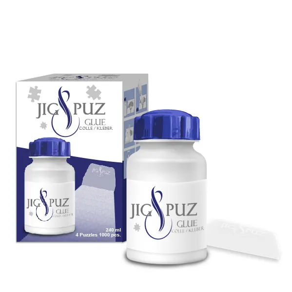 Kleber für 4 x 1000 Teile Puzzles mit Spatel