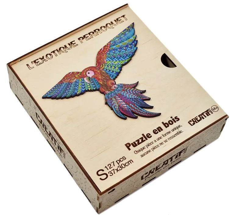Holzpuzzle - Der Exotische Papagei