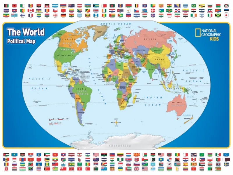 XXL Teile - National Geographic - The World Kids Map