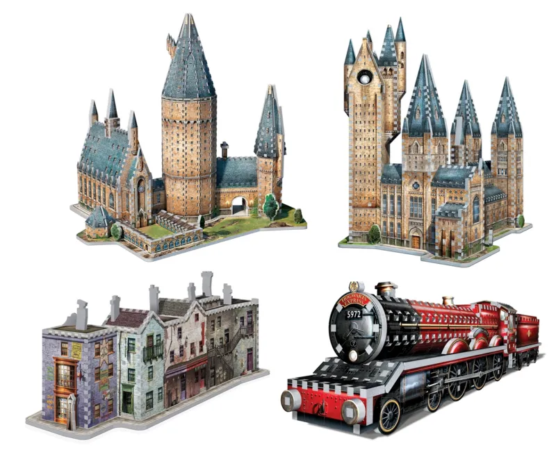 4 3D Puzzles - Set Harry Potter (TM)