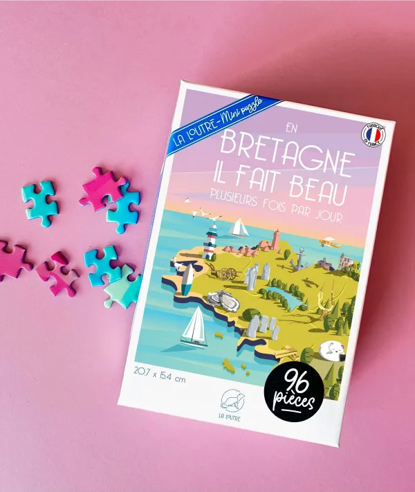 Minipuzzle 96 Teile - En BRETAGNE Il fait beau plusieurs fois par Jour