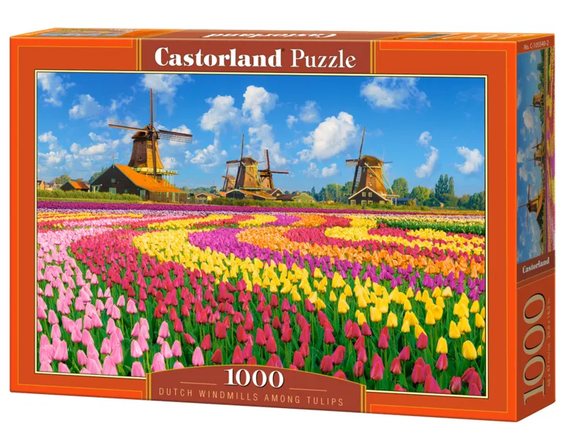 Windmühlen im Tulpenmeer